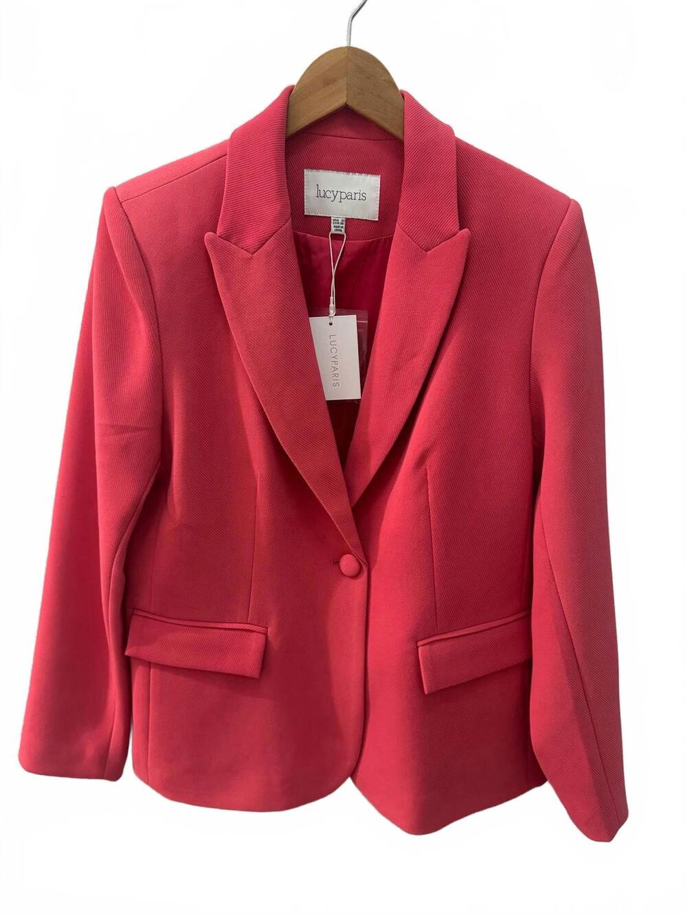 NEW LUCY PARIS women's irene blazer in coral
